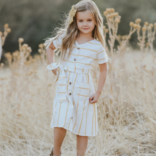 Marlow Mustard Stripe Dress