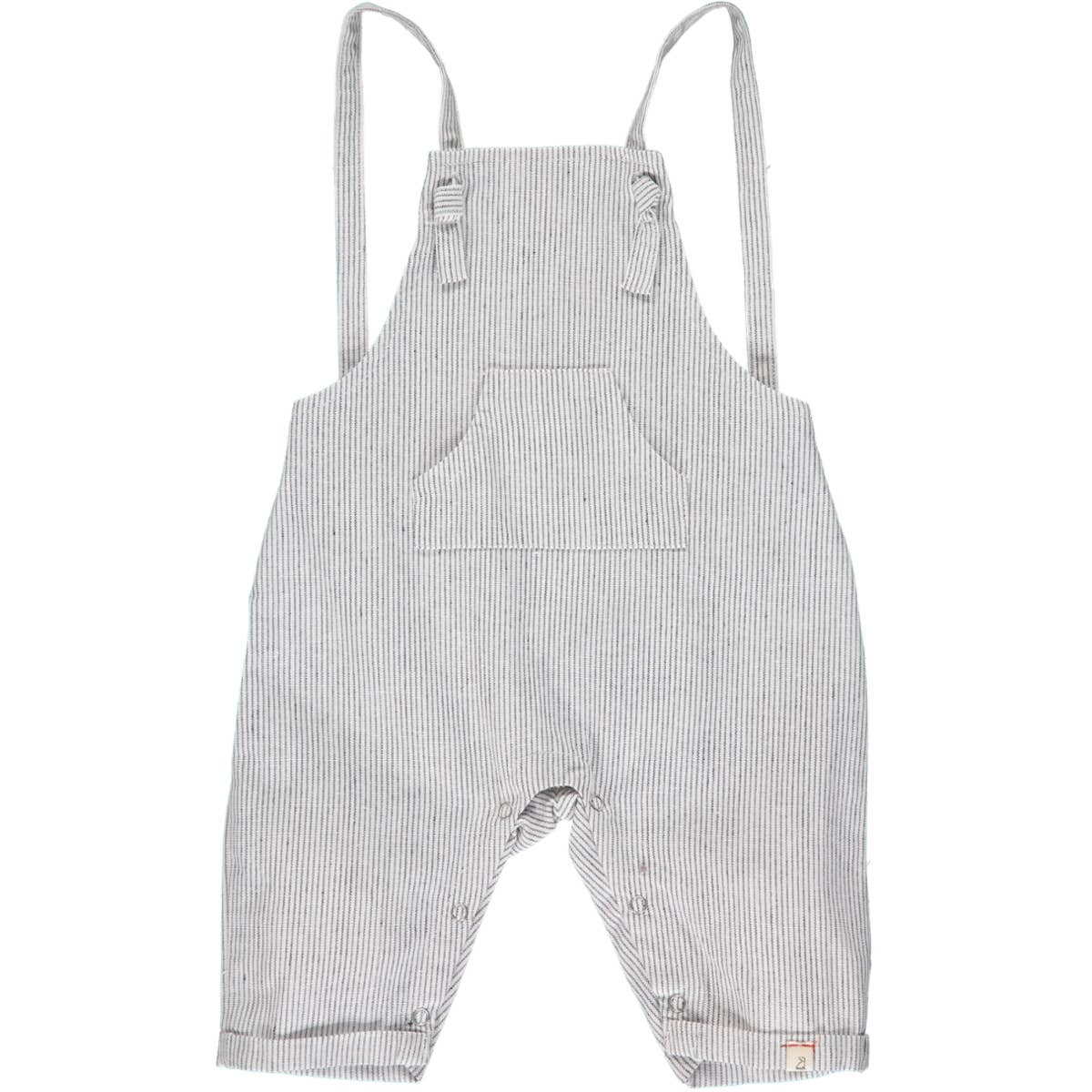 Ahoy Shortie Overalls - Grey Stripe