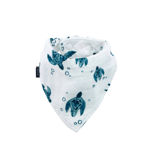 Muslin Bandana Bib - Sea Turtle