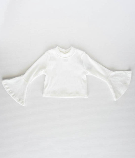 Stella Bell Top - Ivory Rib