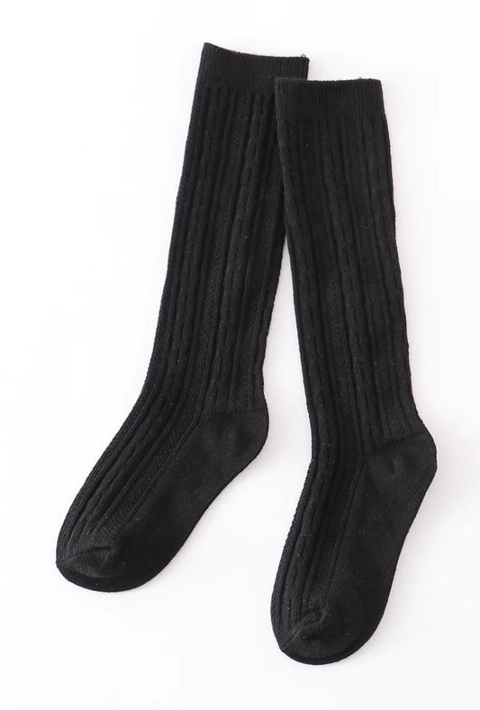 Scarlett Knit Knee High Socks - Black