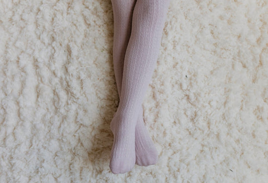 Jasmine Ribbed Tights - Pink