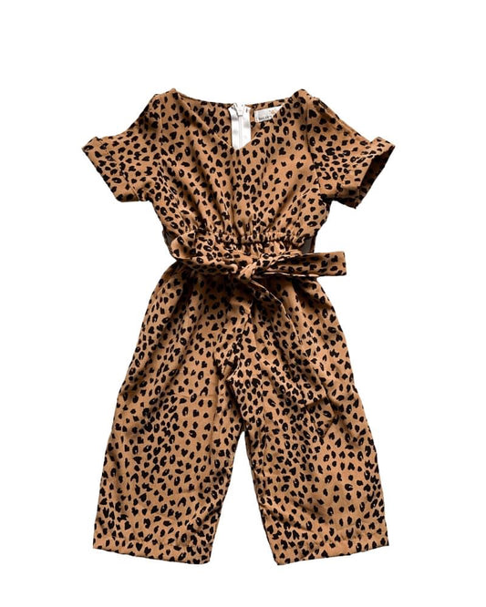 Khloe Slit Sleeve Jumpsuit - Brown Cobblestone