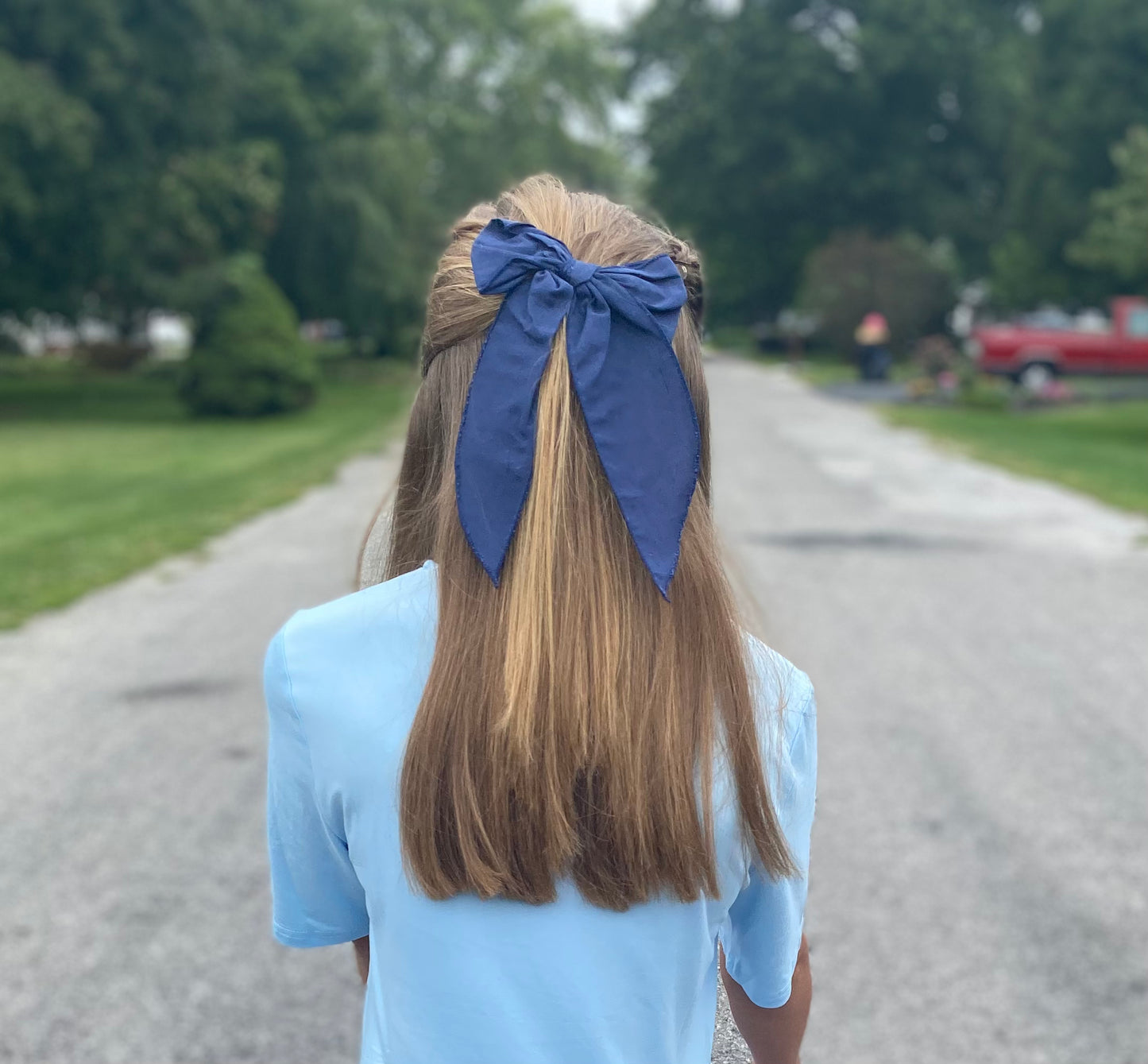 Serena Clip Bow - Navy