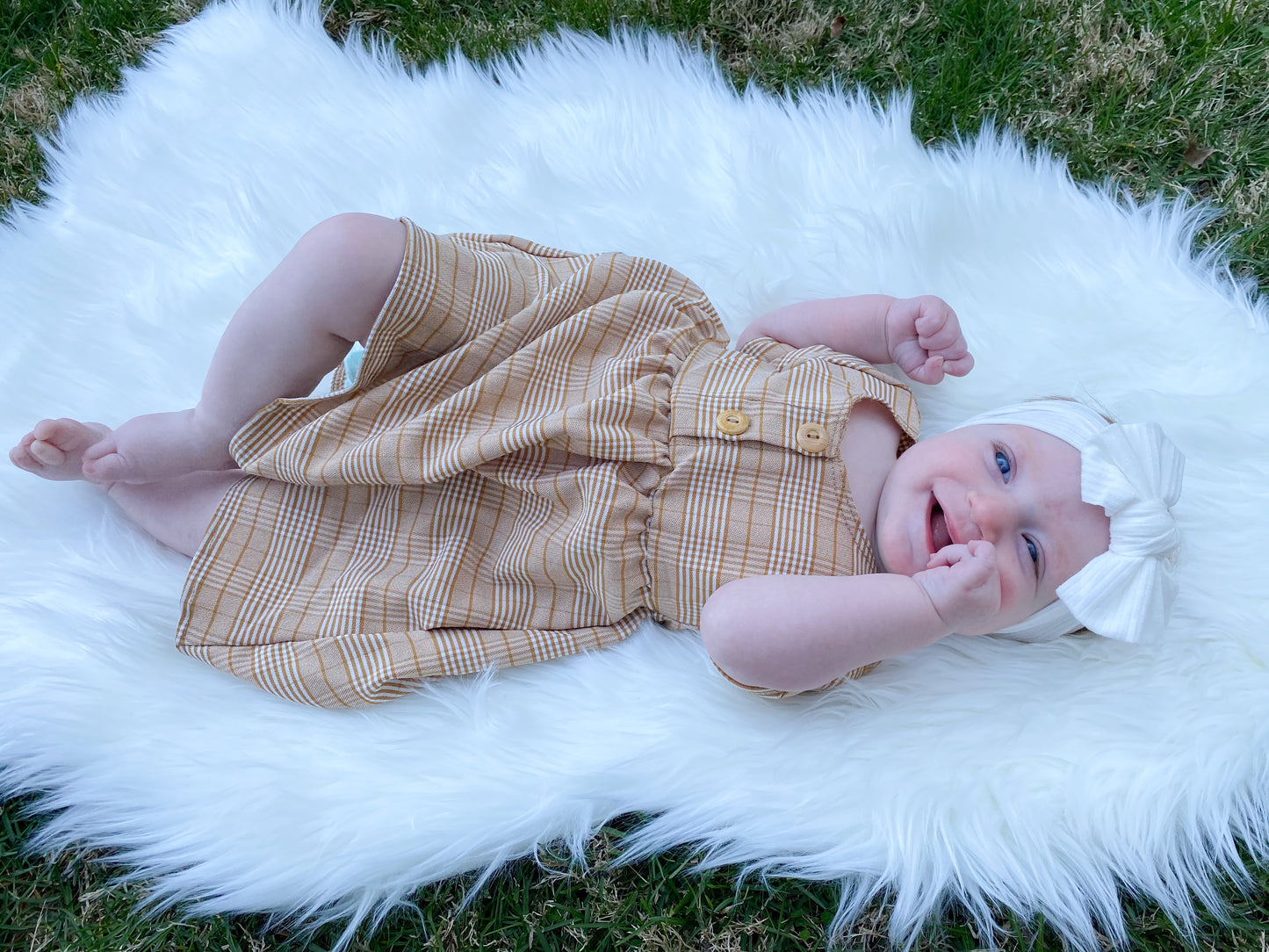 Raven Mustard Plaid Dress