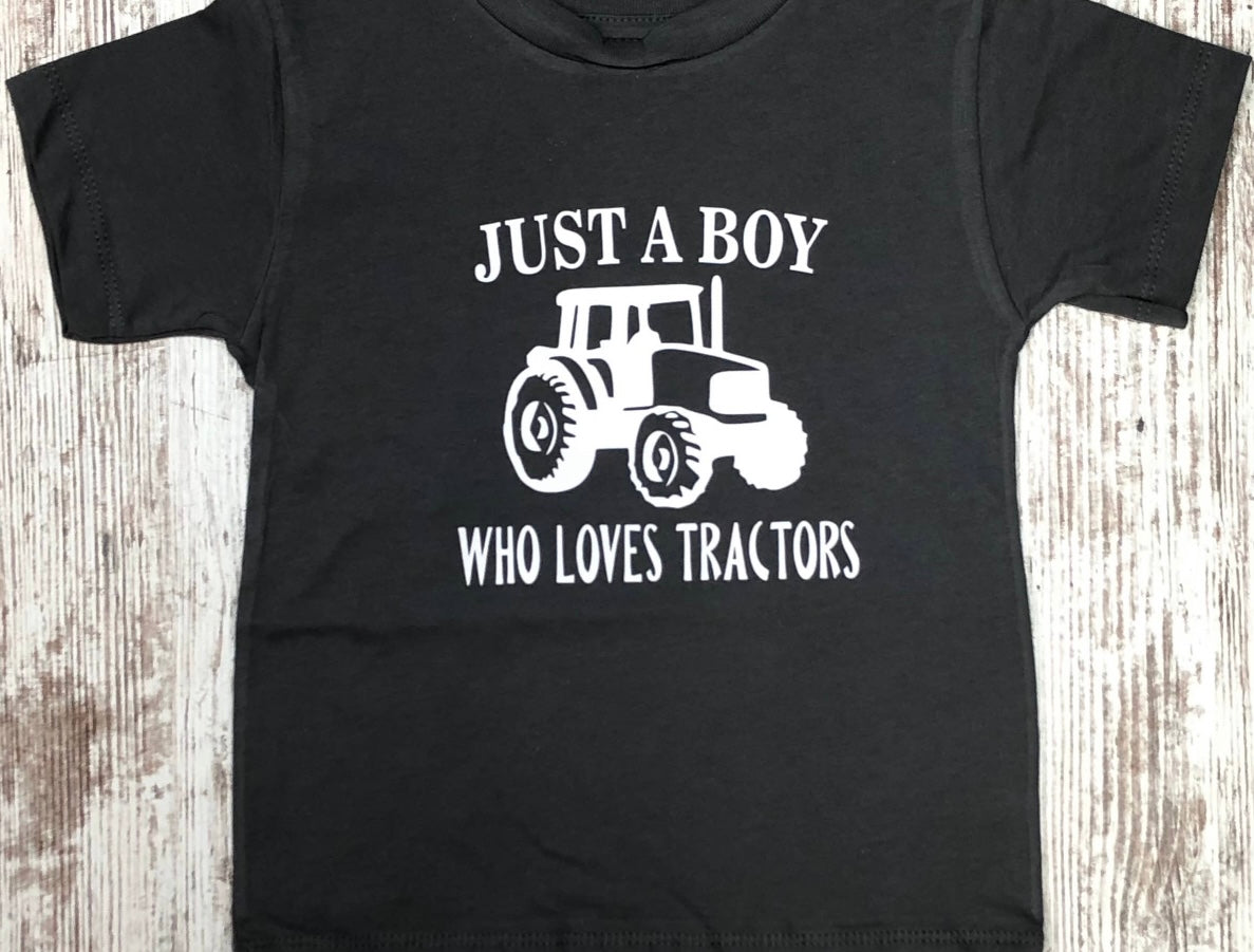 Just a Boy Who Loves Tractors Tee