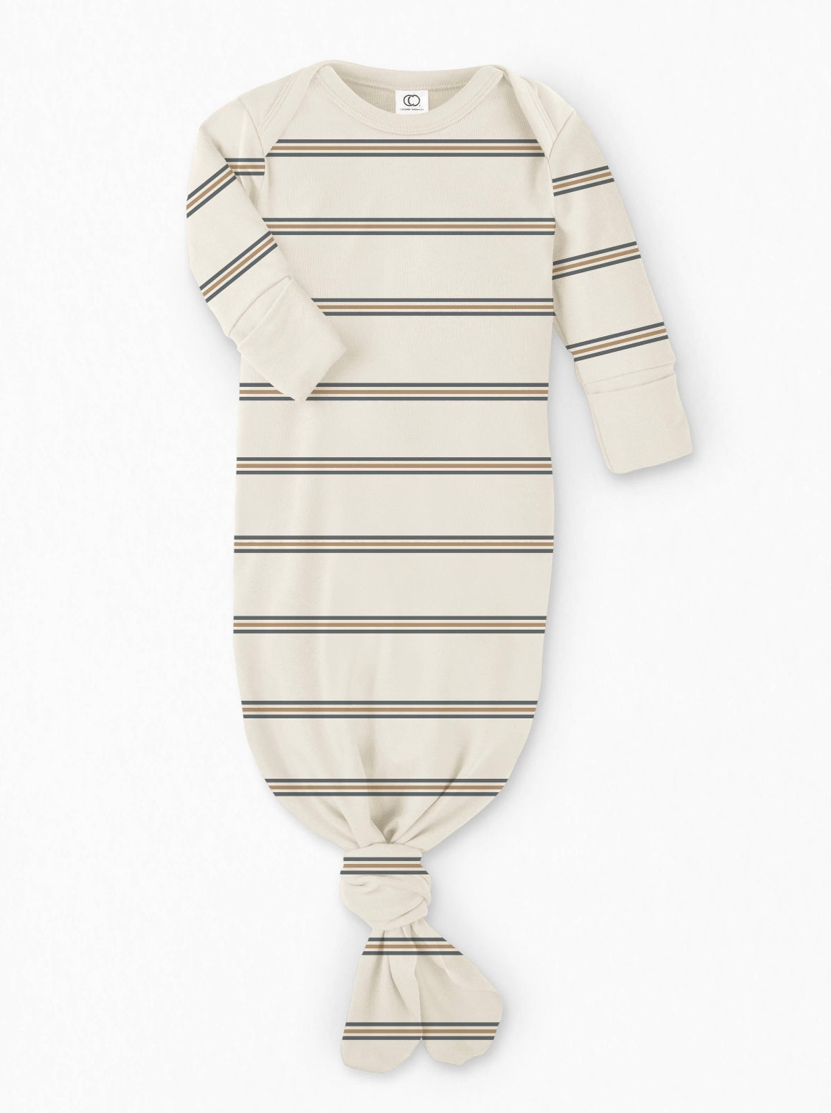 Karsen Infant Gown - Oak Stripe & Harbor