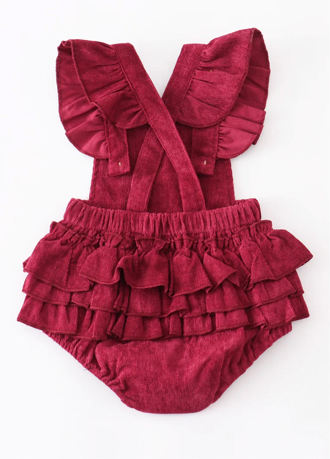 Victoria Velvet Ruffle Romper