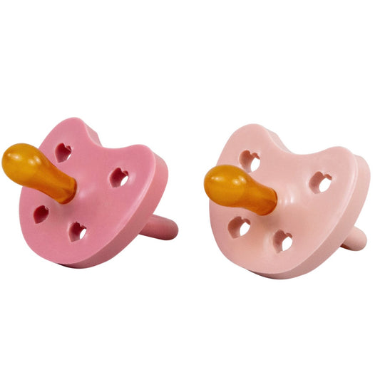 Natural Rubber Pacifier 2 Pk - Pink