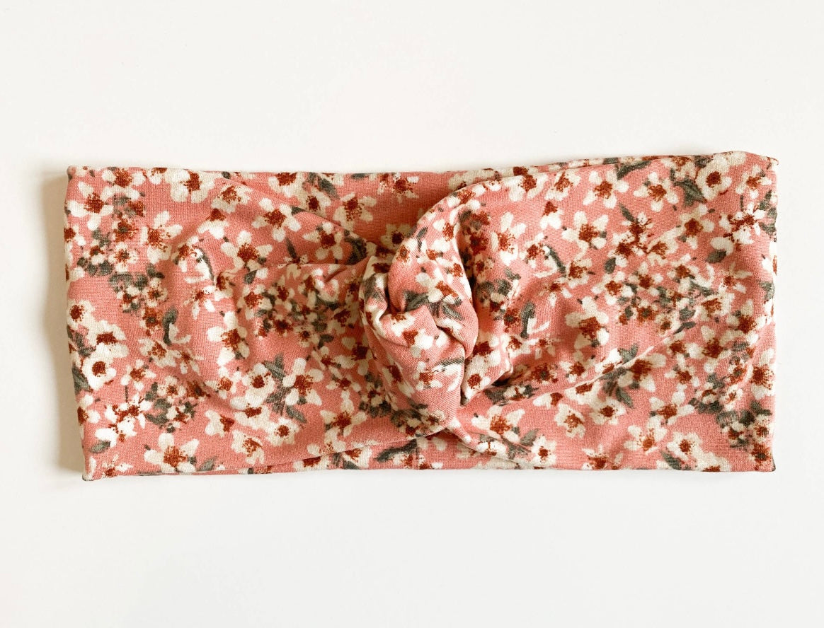 Gracie Twist Headband - Pink Floral