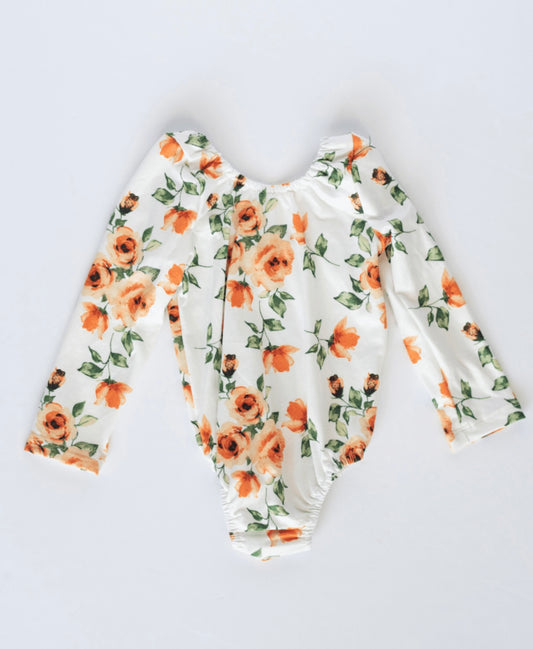 Kami Long Sleeve Leotard - Fall Floral