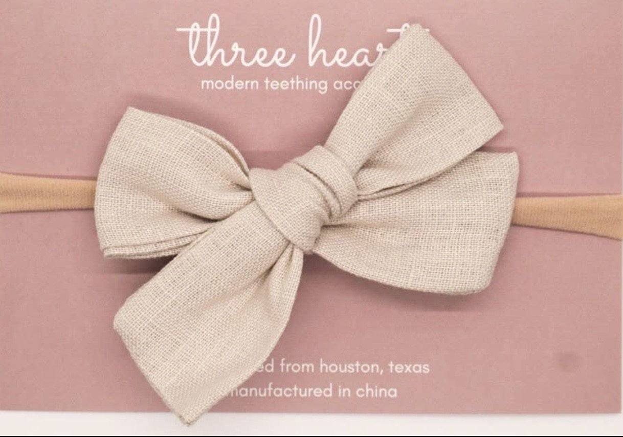 Hazel Headband Bow - Taupe