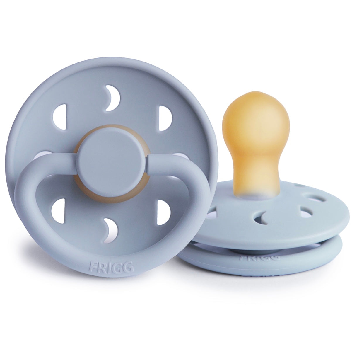 FRIGG Moon Phase Natural Rubber Pacifier - Powder Blue