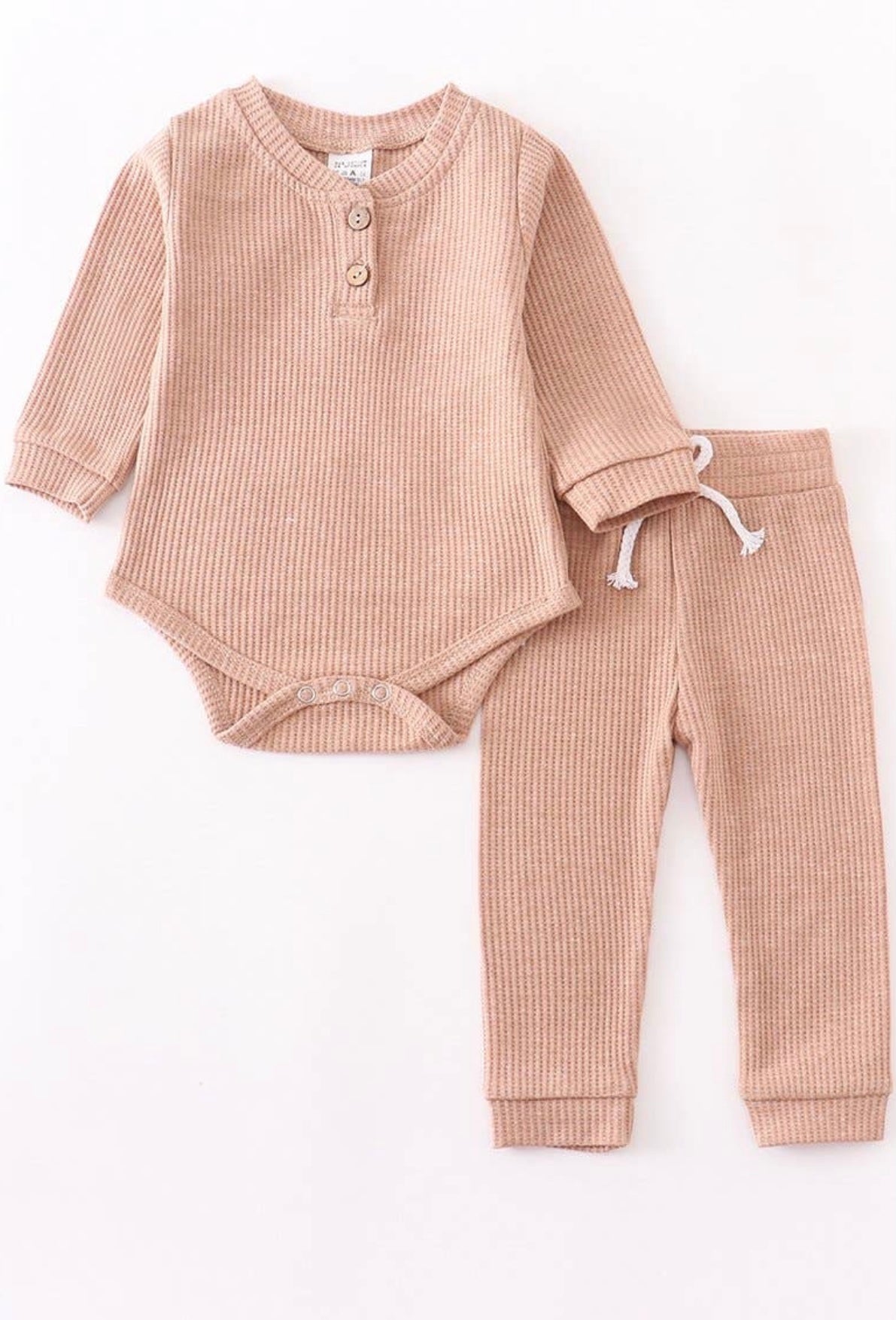 Cy Ribbed Jogger Set - Khaki