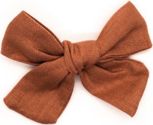 Harper Linen Clip/Bow - Sierra