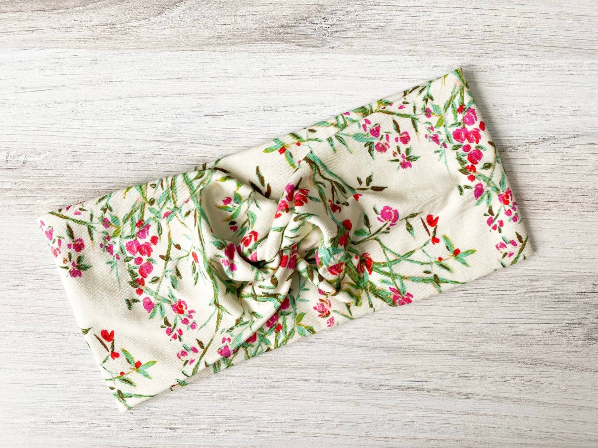 Gracie Twist Headband - Vine Floral