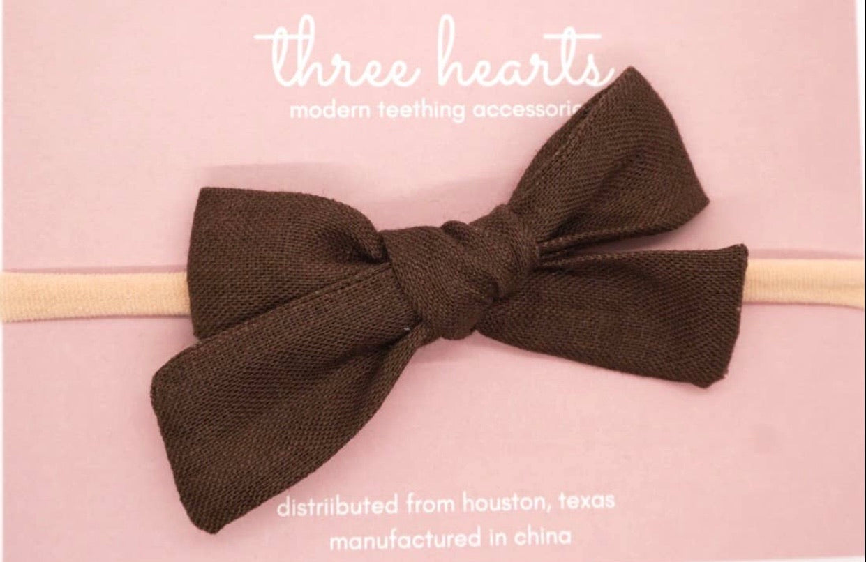 Hazel Headband Bow - Chocolate