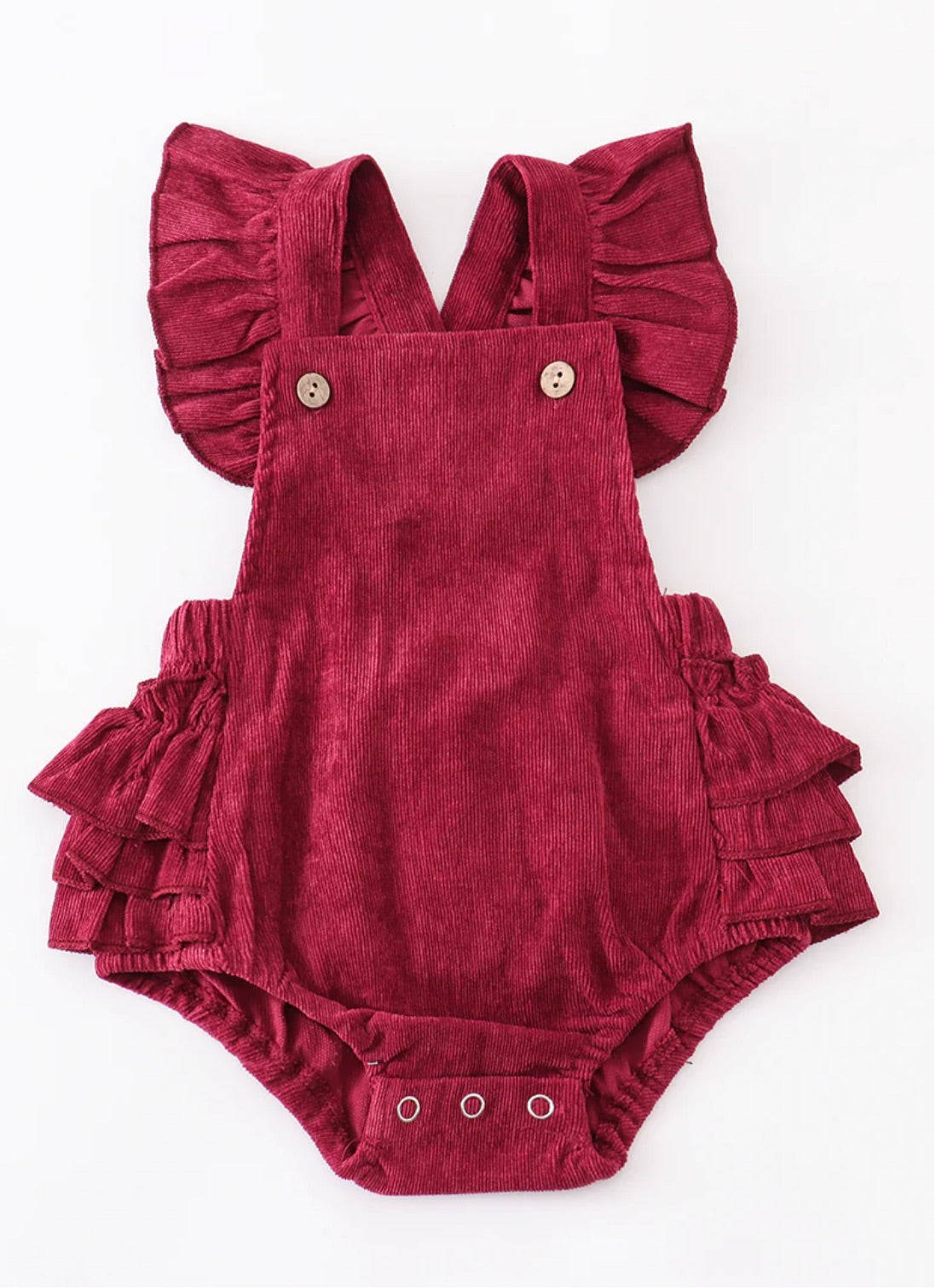 Victoria Velvet Ruffle Romper