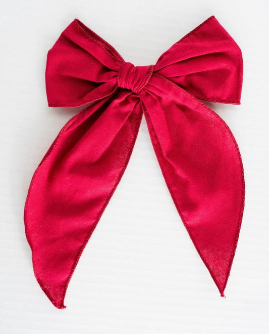 Serena Clip Bow - Red