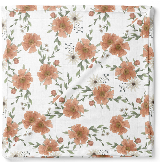 Muslin Swaddle - Peony Blooms