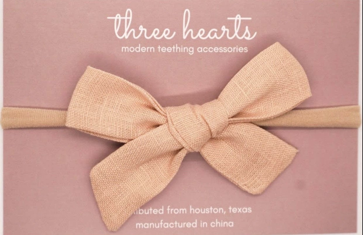 Hazel Headband Bow - Dusty Pink